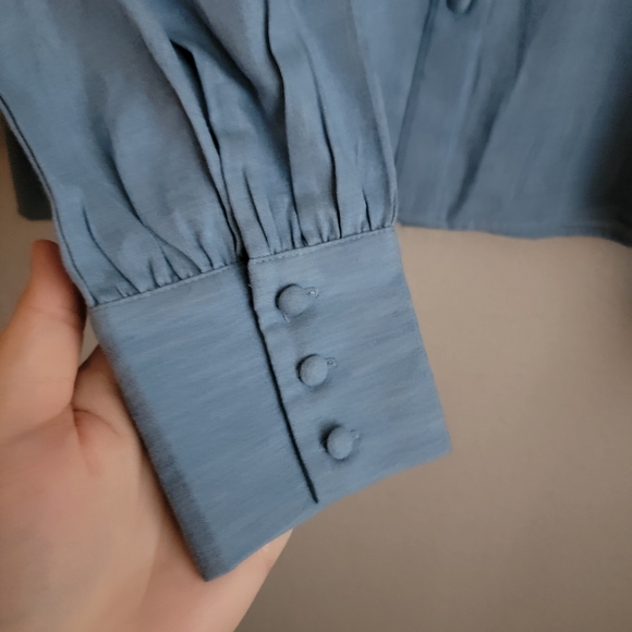 Sezane Helio Shirt in Chambray NEW - Picture 8 of 14